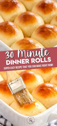 What do you do when you need dinner rolls soon, and want them to be homemade, AND you need them asap? MAKE THIS RECIPE and pull hot, fluffy rolls out of the oven in about 30 minutes.