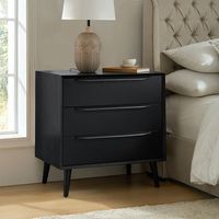 Rebecca 3-Drawer Mid-century Modern Nightstand - Hulala Home