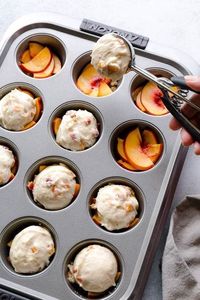 Peach Upside Down Mini Cakes ~Sweet & Savory by Shinee