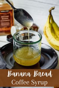 You will obsess over this banana bread coffee syrup! It is the best homemade coffee syrup recipe I've found so far!