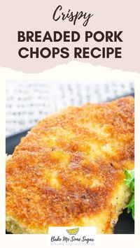 Breaded pork chops are a crispy bread crumb coated pork chop that is juicy and flavorful when you bite into it. A perfectly cooked breaded baked pork chop! If you are a fan of pork, this easy pork chop recipe is a great item to add into your dinner rotation. Dredge, pan fry to crisp up the breading and finish off your pork in the oven.