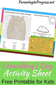 Check out our newest #Free #Printable for #GroundhogsDay!  Print out this super cute #ActivitySheet to celebrate tomorrow!