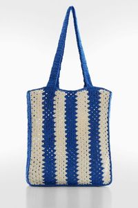 Large.  100% Cotton.Womens Mango Bag -  Blue Cotton Fashion > Women > Bags