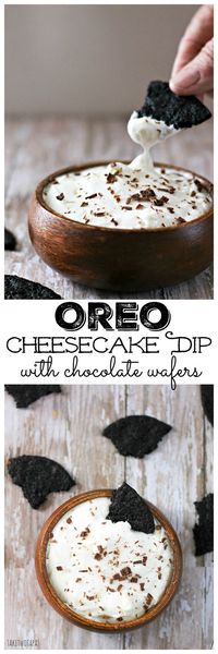 Oreo Cookies are the perfect combination of chocolate cookies and minty cream filling! Now the great flavors of the Oreo cookie are combined with cream cheese to make a cheesecake dip that will remind you of Oreo cookies and milk. Make your own homemade c