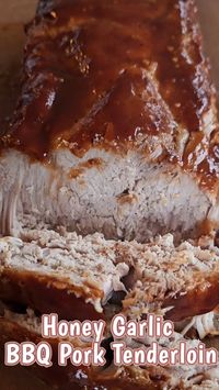 Crockpot Honey Garlic BBQ Pork Tenderloin Recipe- easy crock pot dinner meal idea for a family. Simple slow cooker pork loin recipe. Easy cheap crock pot meal for crowd.