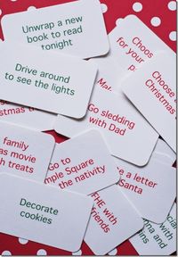 holiday activity cards