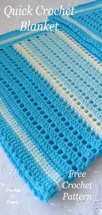 Quick Crochet Blanket Pattern free crochet from Crochet 'n' Create