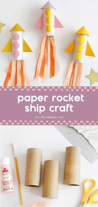 Make a Paper Rocket Ship (with Cardboard Toilet Paper Roll) -