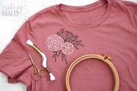 How to Embroider a T-Shirt by Hand - Cutesy Crafts