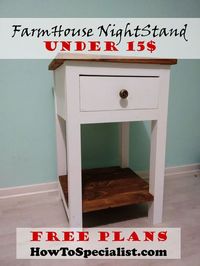 How to build a farmhouse nightstand | HowToSpecialist - How to Build, Step by Step DIY Plans