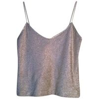 Pre-owned Narciso Rodriguez Sparkle Top Golden Nude