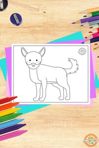 Super Cute Dingo Coloring Page For Kids | Kids Activities Blog