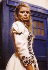 Sophie Aldred as Ace in 'Ghost Light' in a dress that was a hand-me-down from 1970s series 'The Onedin Line'