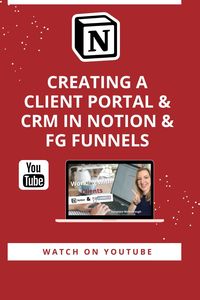 🌐✨ Revolutionize client management! Join our video walkthrough on creating a Client Portal, Proposals, and CRM in Notion & FG Funnels. From organization to automation, unlock the secrets to seamless client interactions. 🚀📹 Watch now and transform your business processes! #Notion #ClientManagement #CRM #VideoWalkthrough #BusinessAutomation #FreeTutorial