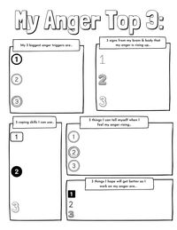 Anger Management Worksheet for tweens, teens and children. Help identify anger triggers, how anger is showing up in the body and develop coping skills. Part of a 3 page bundle for mental health therapists and school counselors to explore anger, anxiety and stress with the young people you work with and support.