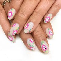 Dragonfruit nail art!