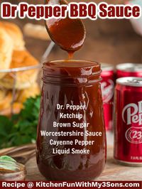 Made with just 5 ingredients, this Dr Pepper BBQ Sauce is the perfect balance of sweet and savory. Brush on grilled meat, use as a glaze on ribs, or even as a dip for fries and nuggets.