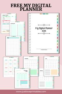 Get Organized and Save Time with this Free Digital Planner! Digital planners are becoming more popular. They provide a modern, flexible planning solution perfect for our increasingly digital lives. #digital #digitalplanner #mydigitalplanner #planner #journal #2024 #2024digitalplanner