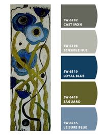 Paint colors from Chip It! by Sherwin-Williams. TUSINSKI SHADED BLUE POPPIES. ChipCard by Reni Apostolova.