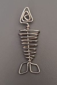 Thank you Christy for sharing this photo of your awesome wire fish pendant from my tutorial. Click image for video.