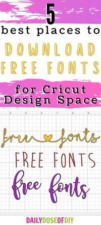 Awesome fonts are game changers for your projects. Check out this post to find the 5 best places to find free fonts that you can download to Cricut Design Space.