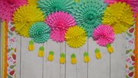 Pineapples and flamingos Aloha! School year! Beach themed classroom makeover and bulletin board ideas. ~simply sprout