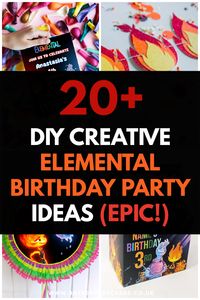 DIY creative Elemental movie themed birthday party ideas, decor ideas, plus party games and activities and Elemental Ember themed party food ideas - also featuring Elemental Wade birthday party ideas for boys as well as girls Elemental birthday party ideas