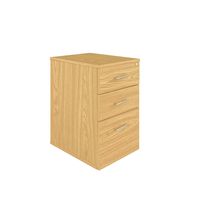 Three drawer under desk pedestal for use with executive desks • Part of our Roma range, premium wood finishes with chrome detailing • 3mm protective edge banding • Chrome glide feet to avoid marking floors • Available in Dark Walnut and Nova Oak • Choice of flatpacked carrier delivery or full installation • 5 year guarantee