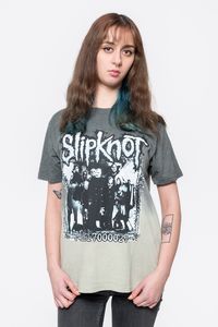 An official licensed Slipknot Unisex T-Shirt featuring the 'Barcode Photo' design motif. This high quality T-Shirt is available in a grey colourway. Classic soft-style cotton unisex fit tee with front printing, short sleeves and crew neck. Features unique dip dye finish and front and back print. The Wash Collection 2022 features a range of unique tees made from 100% cotton and feature a range of finishes including Dip Dye, Tie-Dye & Snow Wash.