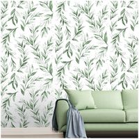 PRICES MAY VARY. Peel and Stick Wallpaper —【REPEAT GREEN LEAVES PATTERN & EASY MATCH 】Sticky back plastic wallpaper has a repeat pattern, Two rolls directly match up wallpaper edges. Roll size - length: 3m width: 44cm. You can measure the size you need in advance Peel and Stick Wallpaper —【FURNITURE RENOVATION SELF ADHESIVE WALLPAPER】Wallpaper gives your old desk drawer cabinet that you want to decorate or a DIY tissue box a new fresh look. The self-adhesive wallpaper can be peeled off to correct it after it has been installed crooked. The original pattern will be masked out and become the new photo background Peel and Stick Wallpaper—【SUPER DURABLE & WATERPOOF 】The Self adhesive wallpaper upgrade vinyl textured material. The surface matte finish is much easy to clean, waterpoof and oil re