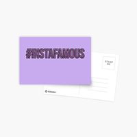 #instafamous purple hashtag design glitter pattern postcard in lavender. Great social media gifts for #instagram lovers and influencer. Funny, cool and cute, trendy and girly internet style accessories.