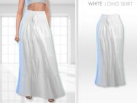 A white long skirt for female sims