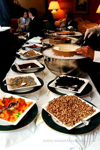 Severus Snape's Sinister Sundae Bar with Whomping willow whipped cream, Voldemort's violent vanilla ice cream, other "suggested" recipes for the guest to try.