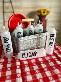 Condiment Squeeze Bottle Summer Cookout Grilling - Etsy