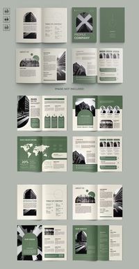 Informational Company Profile Template AI, EPS, PSD - 20 Pages