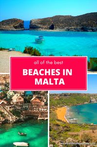 Malta beaches are strikingly beautiful as the landscapes complement some of the most stunning architecture in the world. The beaches in Malta are picturesque surrounded by heritage, so there's something for everyone at these Maltese beaches. | #maltatravel #maltaisland #maltathingstodo #europebeaches #southerneuropetravel #europebeachvacation