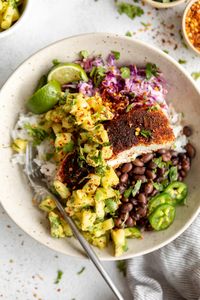 Mahi-Mahi Fish Taco Bowls - Jar Of Lemons