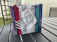 "Medusa Book Nook - Customizable  (model picture is in White Marble) Measures:   8.25\" High x 4\" Wide x 1.5\" deep (the box).  Material: PLA plastic Please choose your color from the list. If there is a color not listed, please request personalization. Pretty much any color is an option, if we do not have in stock we will get for your request. Colors listed as two (red/black) mean its a dual color filament and it will look either of those colors depending how you look at it (see Bat Dragon or