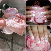 Classic pink & white with cascading rhinestones and pink flower nail decals #longnails #falsenails #pressonnails #ombrenails #pastelnails #newnailtrend #nailtrends2022 #dndpolish #pressonnailart #apresnails #yellownails #nailswithart #shortnails #coffinnails #mattenails #lightyellow #yellowaesthetics #3dnailart #nailart #nailswithart #flowernails #pinkflowers #pink #gelxnails #gelnailart #chromenails #acrylicnails #pinkandwhitenails #pinkandwhite #nailswithbling #rhinestonenails #rhinestones