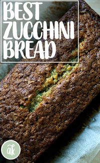 The Best Zucchini Bread: This is a quick bread made with brown sugar and white, eggs and oil, and the result is a super moist zucchini bread that makes a wonderful addition to breakfast coffee or afternoon tea all summer long! I have been making this recipe for years, an oldie but such a goodie, a hit with adults and children alike. #zucchini #bread #summer #quickbread