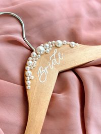 Personalized Bride Hanger With Pearls Custom Wedding Dress - Etsy