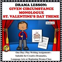 This lesson focuses on a play-writing exercise--the monologue and beginning acting. Each student is handed a slip of paper for a particular St. Valentine's day situation or character with a given circumstance, which they must write into a monologue. If time allows, the students perform their monol...