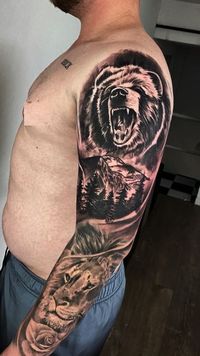 << Check out more Bear Tattoos, Ideas and Meanings #girlytattoos #tattooideas #tattoodesigns #tattoos #bear #animal