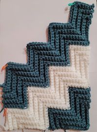 Diagonal Ripple Lapghan - Free Crochet Blanket Pattern - A Crocheted Simplicity