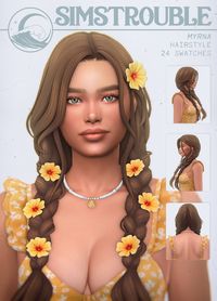 Myrna Hairstyle (4 Versions) by simstrouble | Patreon