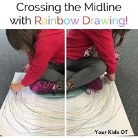 Crossing the Midline with Rainbow Drawing! Your Kids OT