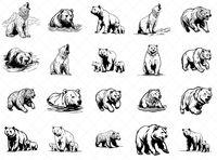 *This listing is a DIGITAL DOWNLOAD ONLY! *No physical item will be sent with this purchase. For commercial license, please refer to this link  https://www.etsy.com/listing/1485710568/commercial-license-for-one-bundle Unleash your creativity with our Majestic Grizzly Bear Cut Files and Black Bear SVG Graphics, a wildlife-themed crafting bundle designed to ignite your imagination. Craft with nature-inspired graphics and bring the power and beauty of bears to your projects. These versatile bear gr