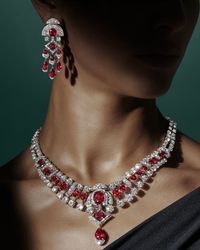 Enduring passion. Graff’s gemmologists, designers and master artisans work diligently with only the finest rubies to create Graff high jewellery. In the Tribal earrings, 19 carats of rubies are dramatically set alongside round and baguette cut diamonds, framing a richness of colour with a halo of diamond light. #GraffDiamonds