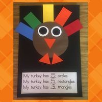 2D Shape Turkey by Lovin' Littles | Teachers Pay Teachers