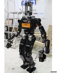 South Korea's Rainbow Robot is entering DRC-Hubo, the latest generation of a two-legged model first built in 2005.